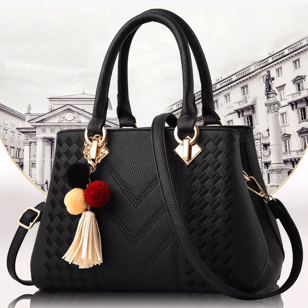 Black handbag hero